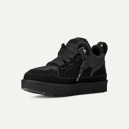 Women's faux suede platform winter trainers top view