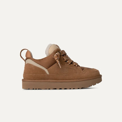 Women's faux suede platform winter trainers styled outfit