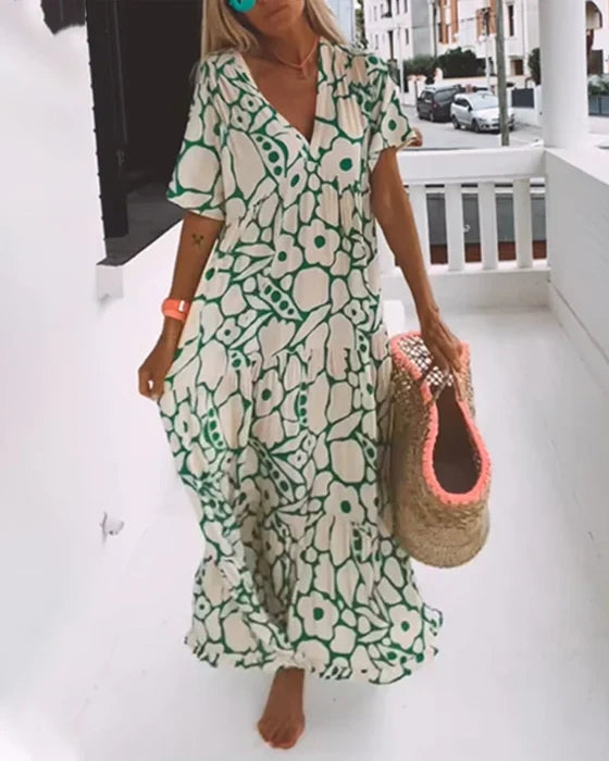 Women's Floral Print Bohemian Maxi Dress