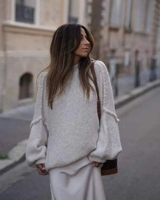 Women's Fluffy Oversized Knit Sweater