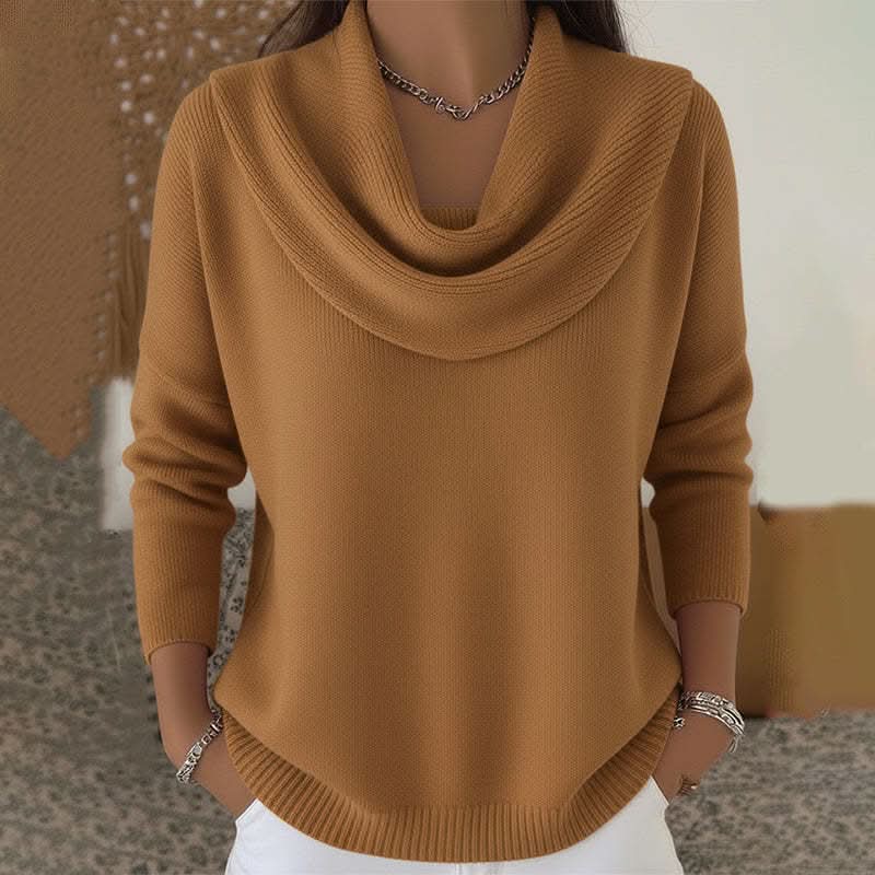 Women's Graceful Collar Knit Sweater
