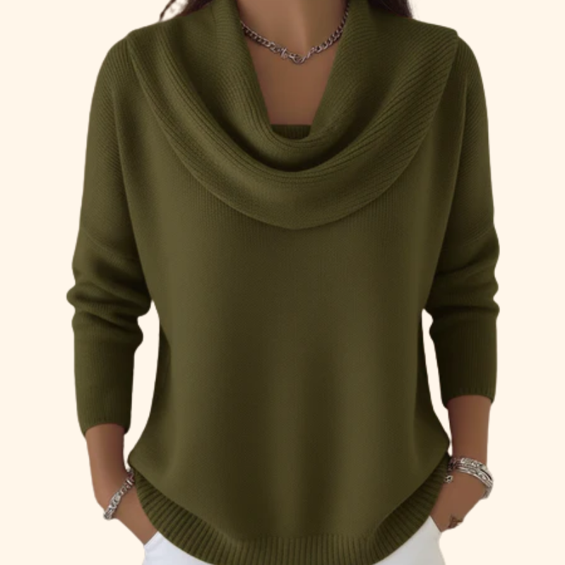 Women's Graceful Collar Knit Sweater