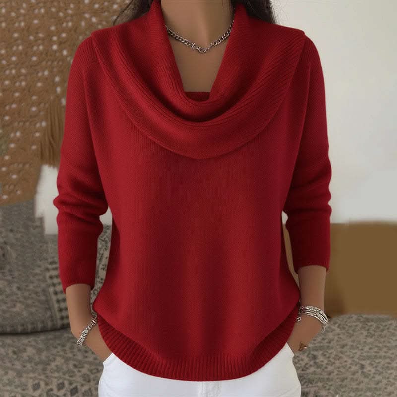 Women's Graceful Collar Knit Sweater