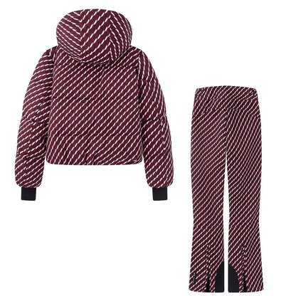 Women's Hooded Quilted 2-Piece Ski Set