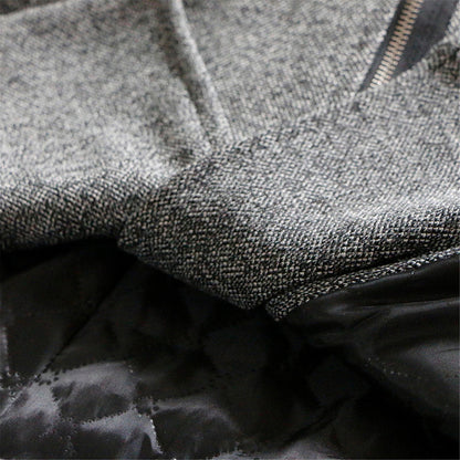 Women's Hooded Winter Coat with Asymmetric Zip