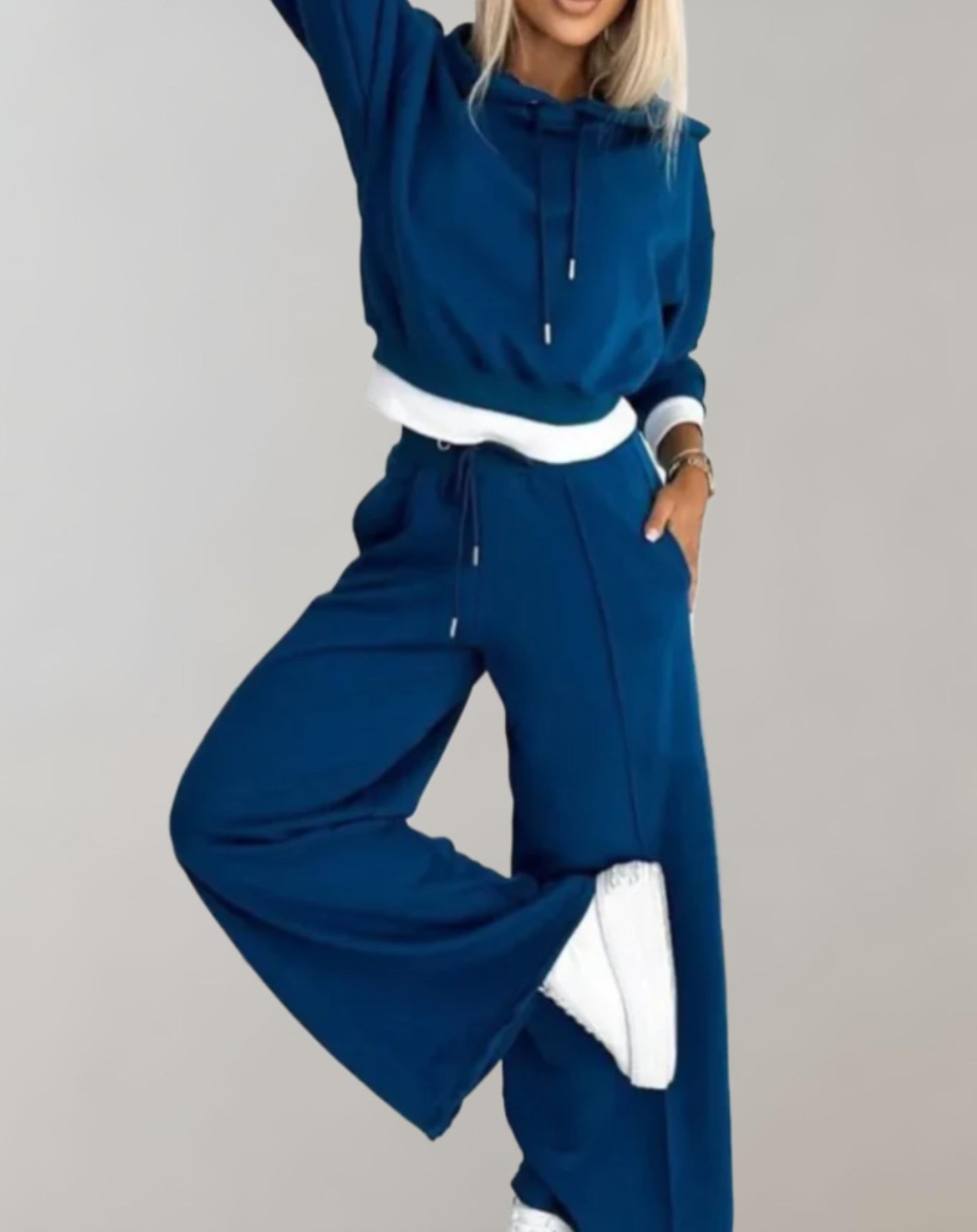 Women's Hoodie and Wide Leg Trousers Set