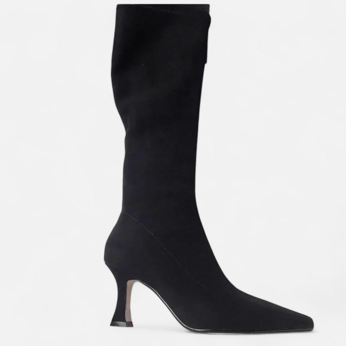 Women's Knee-High Heeled Boots Suede Look