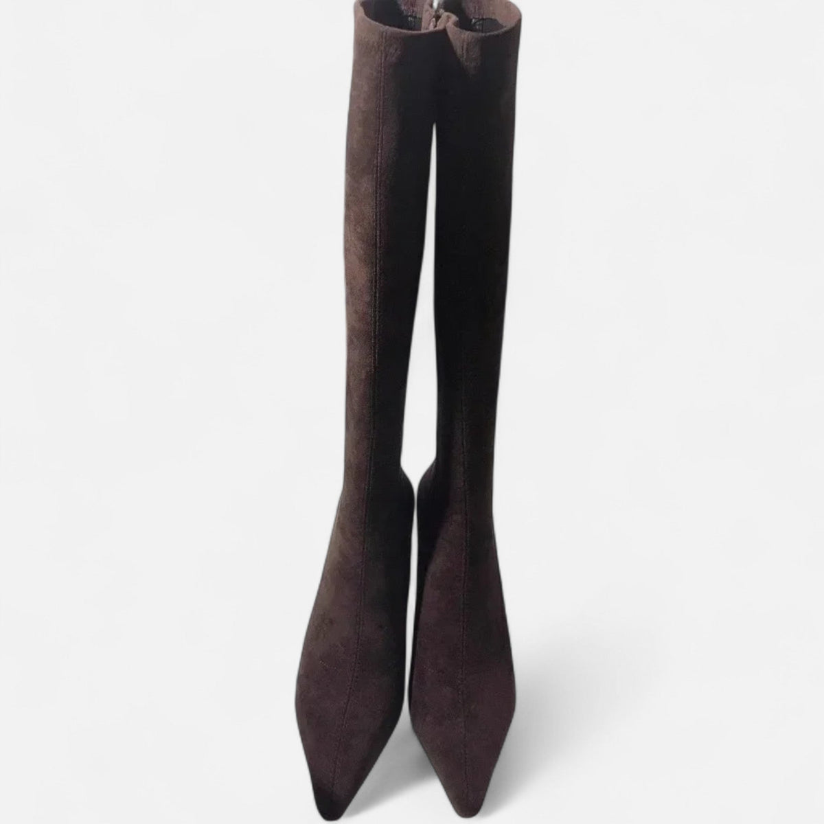 Women's Knee-High Heeled Boots Suede Look