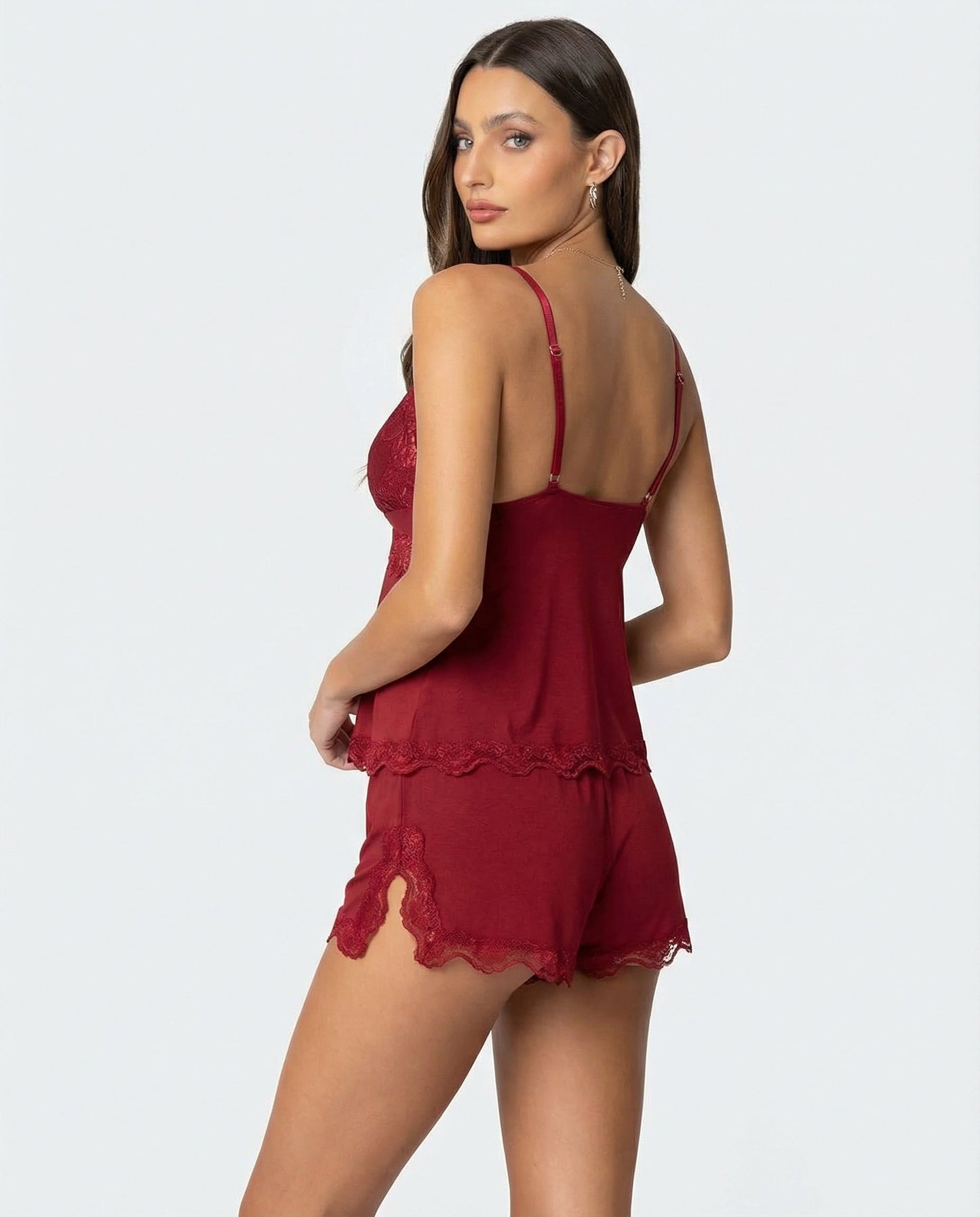Women's Lace Cami and Shorts Set