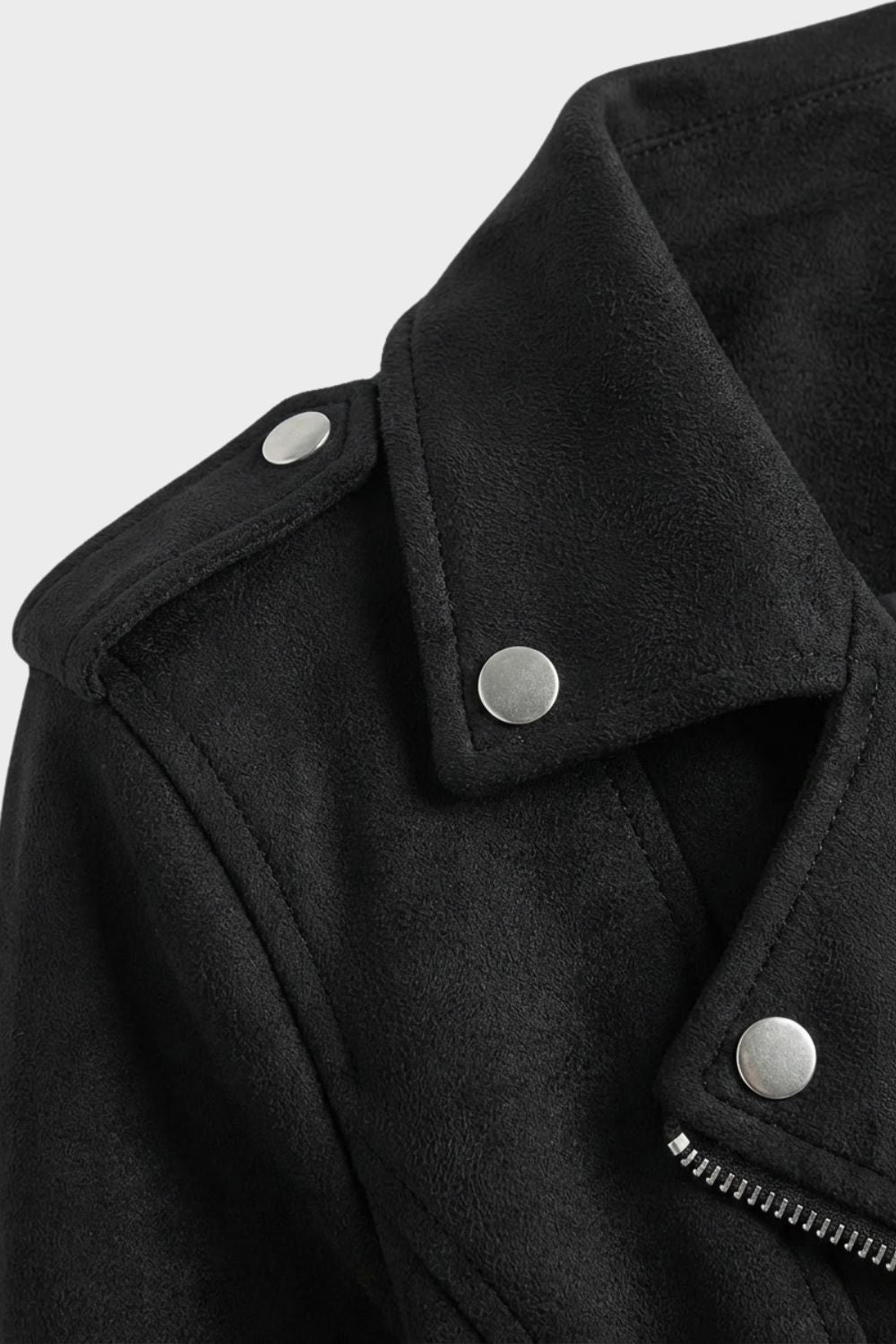 Women's Leather Look Biker Jacket