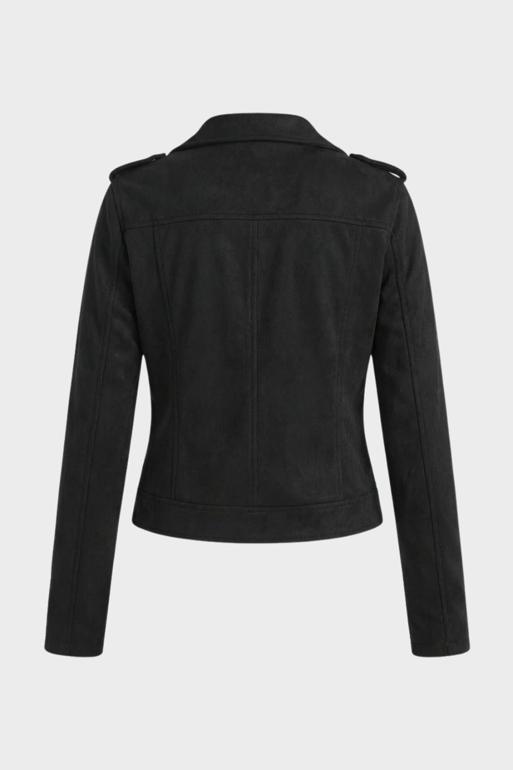 Women's Leather Look Biker Jacket