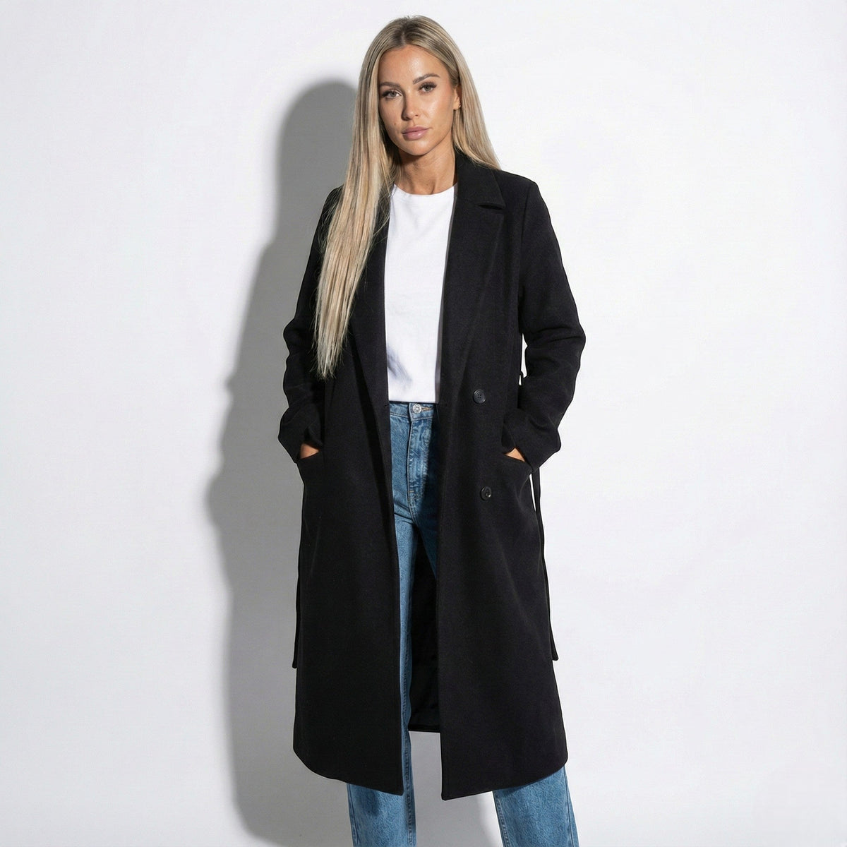 Women's Long Lapel Winter Coat
