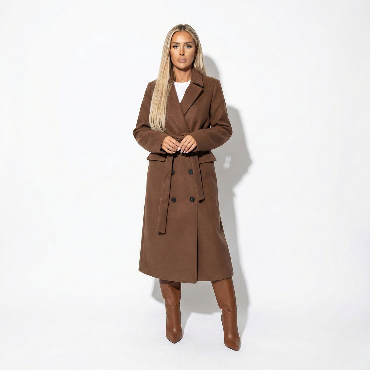 Women's Long Lapel Winter Coat