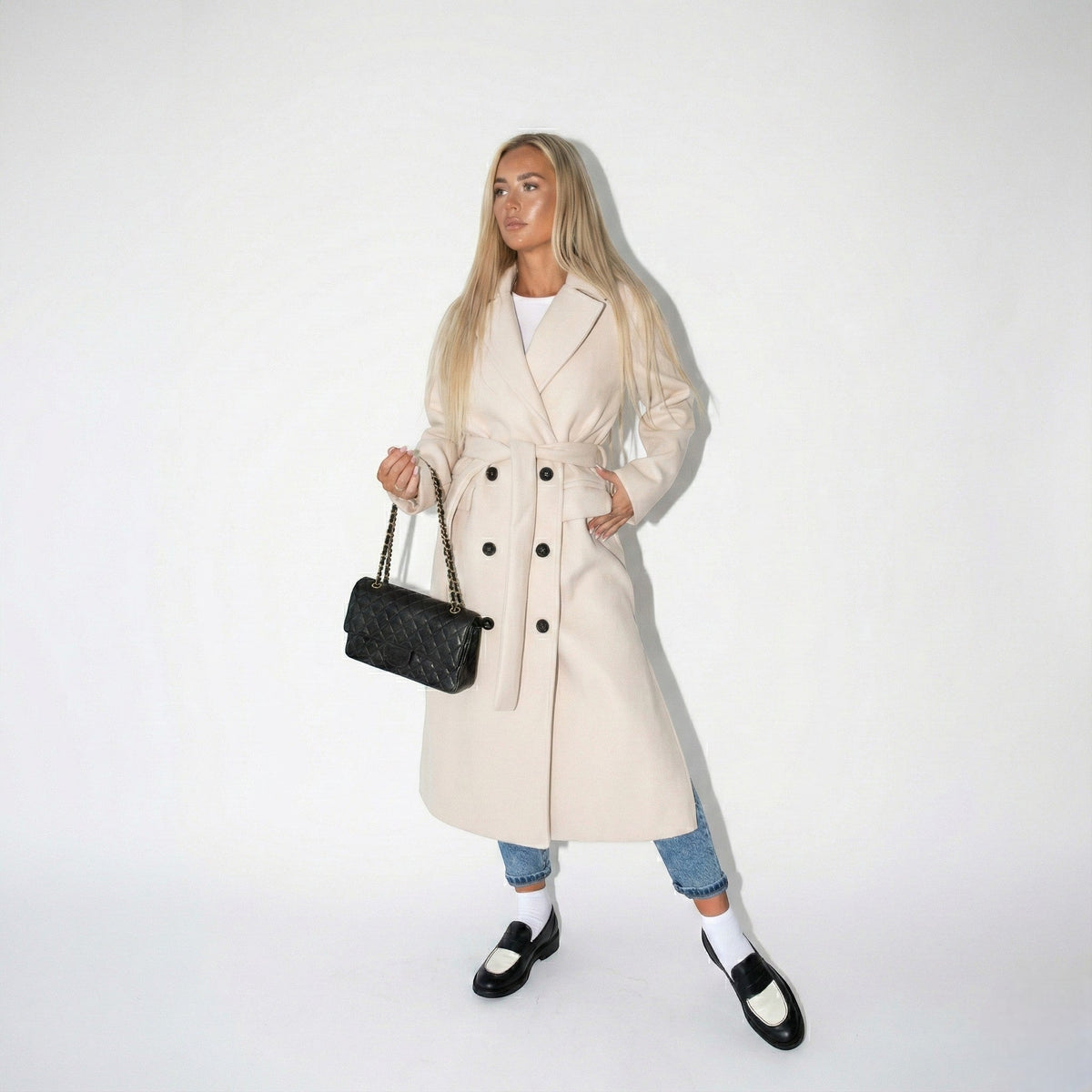 Women's Long Lapel Winter Coat