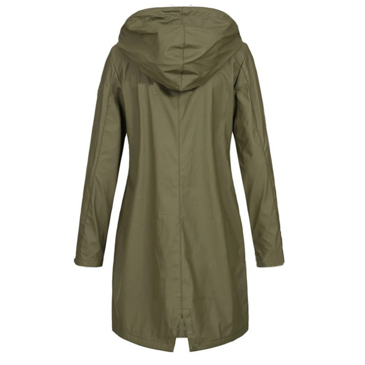 Women's Longline Hooded Utility Parka with Button Front