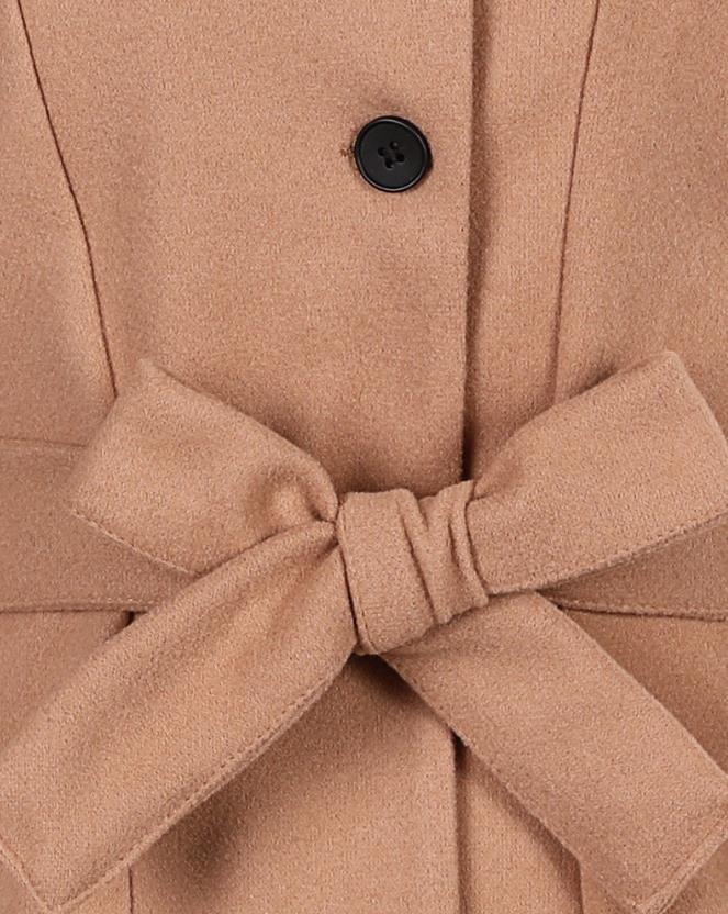 Women's Longline Winter Coat with Button Placket & Belt