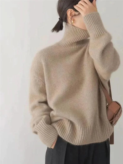 Women's Luxury Knit High Neck Sweater