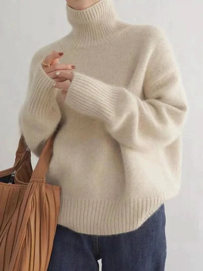 Women's Luxury Knit High Neck Sweater