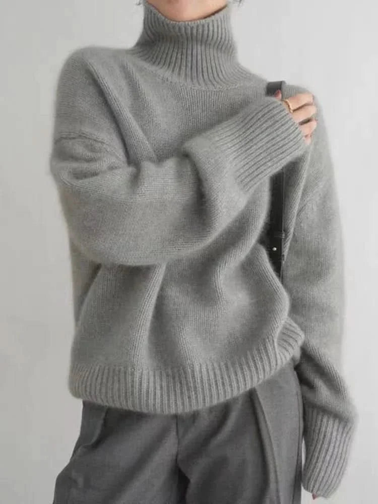 Women's Luxury Knit High Neck Sweater