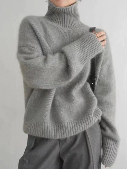 Women's Luxury Knit High Neck Sweater