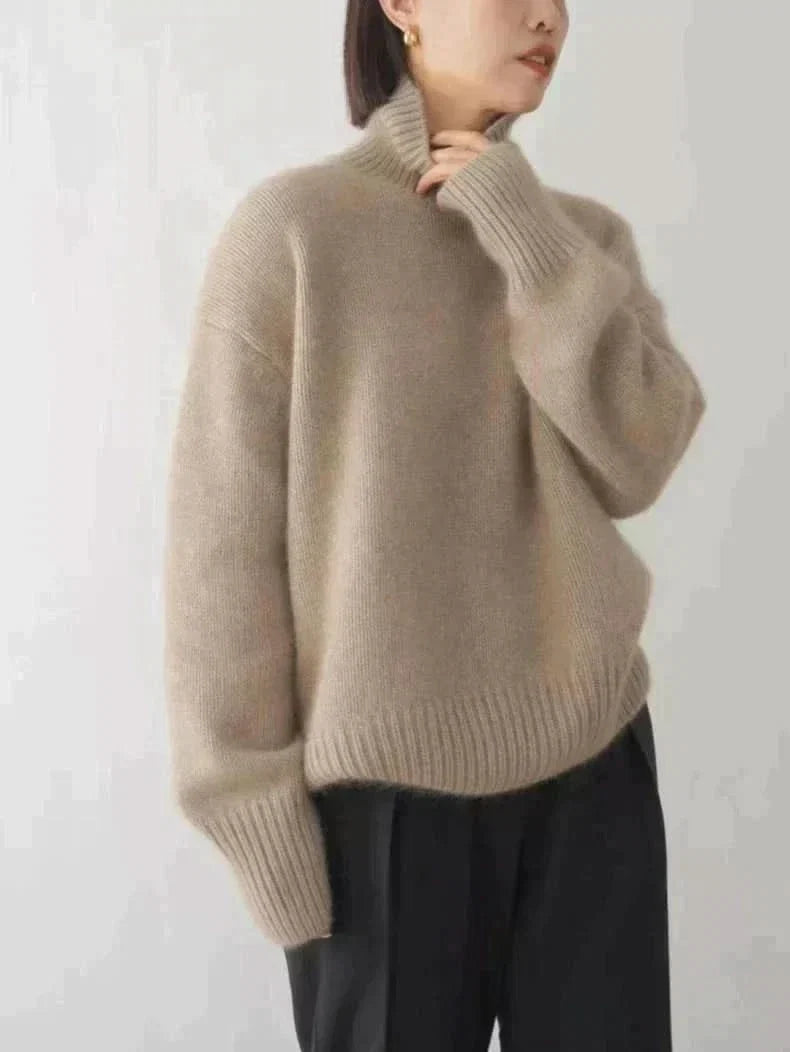 Women's Luxury Knit High Neck Sweater