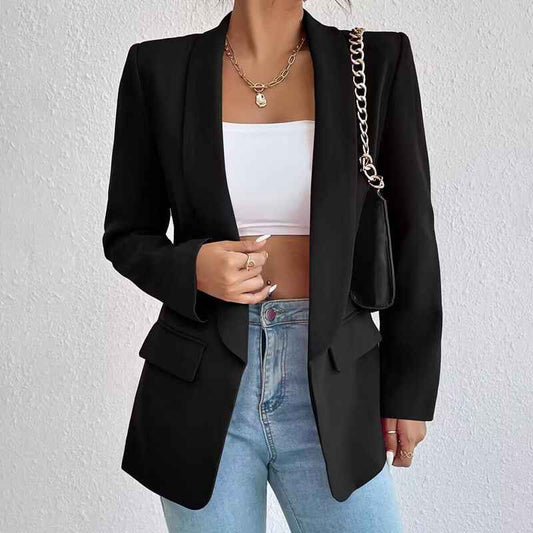 Women's Minimalist Shawl Collar Tailored Blazer