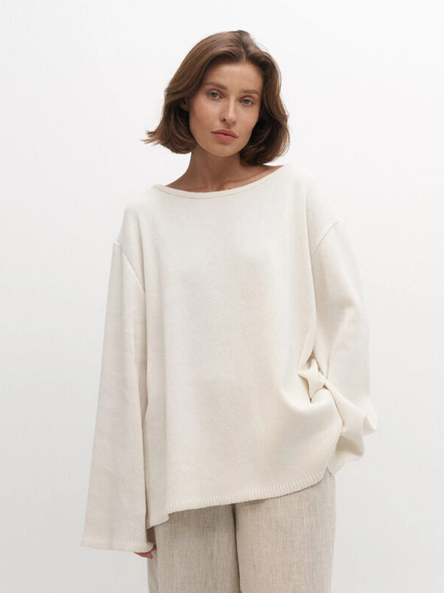 Women's Open Back Loose Knit Jumper