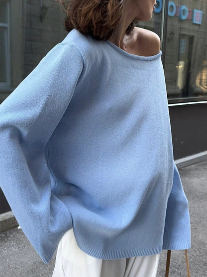 Women's Open Back Loose Knit Jumper