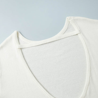 Women's Open Back Loose Knit Jumper