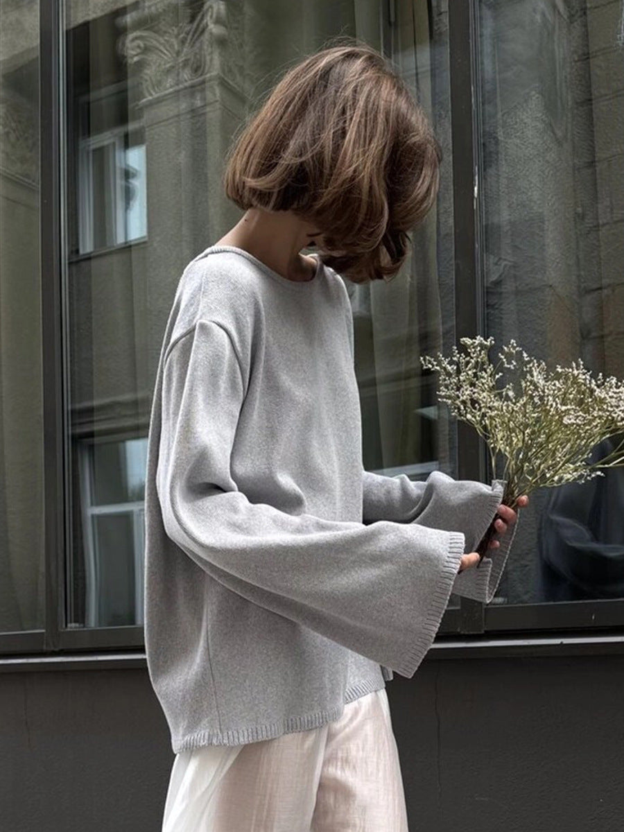 Women's Open Back Loose Knit Jumper