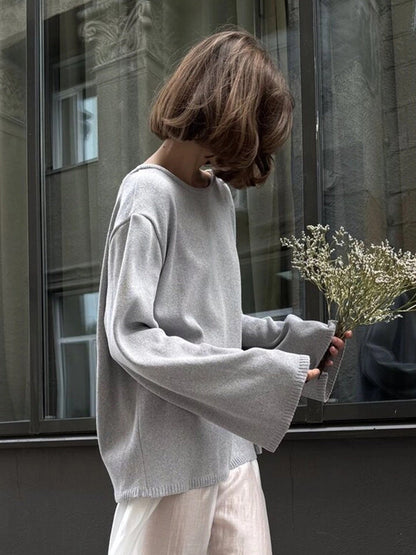 Women's Open Back Loose Knit Jumper