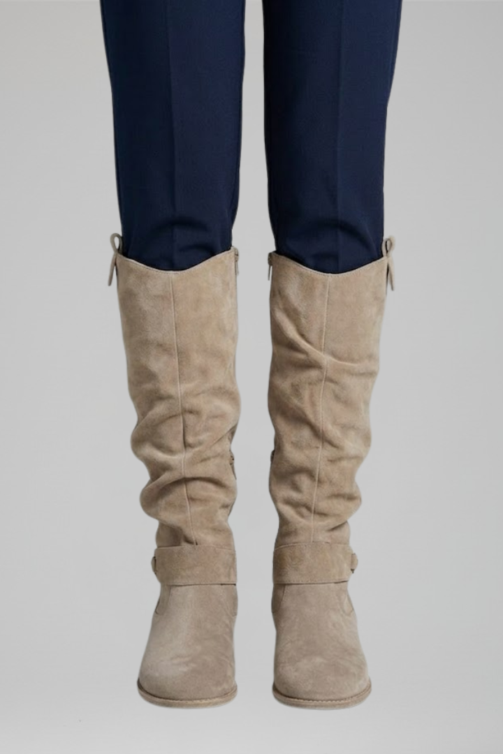 Women's Orthopaedic Knee-High Boots with Side Zipper for All-Day Comfort