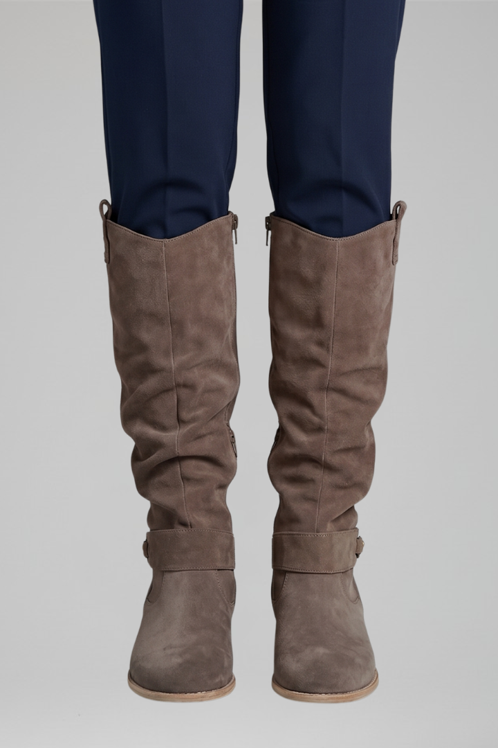 Women's Orthopaedic Knee-High Boots with Side Zipper for All-Day Comfort