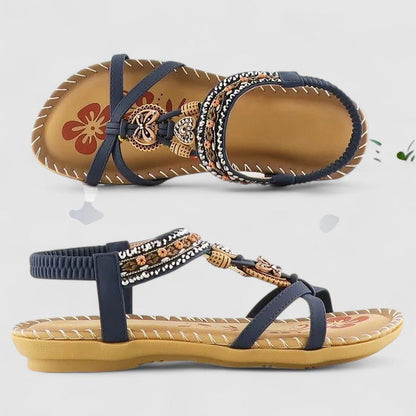 Women's Orthopedic Beaded T Strap Sandals