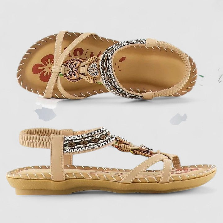 Women's Orthopedic Beaded T Strap Sandals