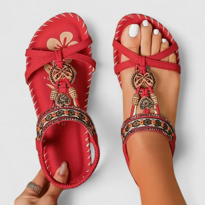Women's Orthopedic Beaded T Strap Sandals