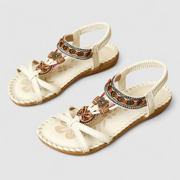Women's Orthopedic Beaded T Strap Sandals