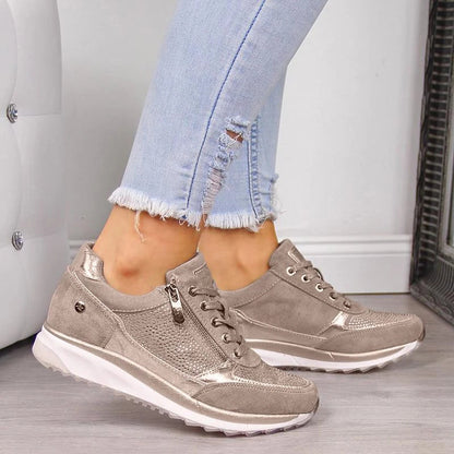 Women's Orthopedic Zip Sneakers