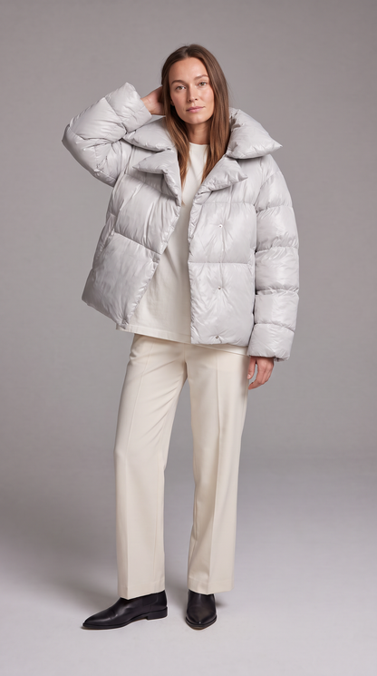 Women's Oversized Double Layer Puffer Jacket Winter
