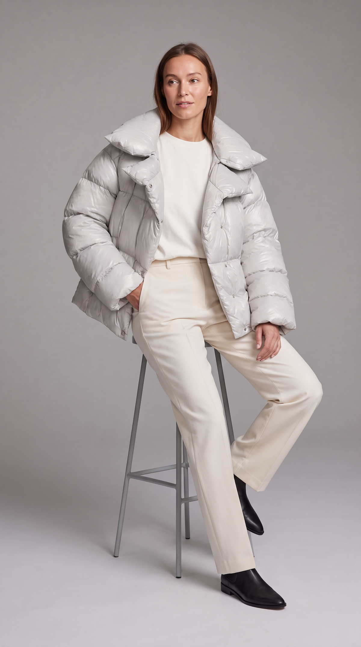 Women's Oversized Double Layer Puffer Jacket Winter