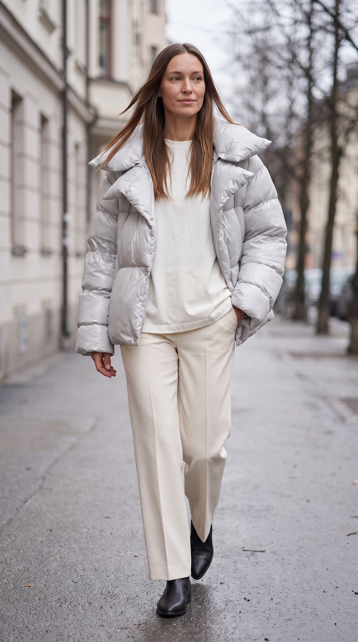 Women's Oversized Double Layer Puffer Jacket Winter