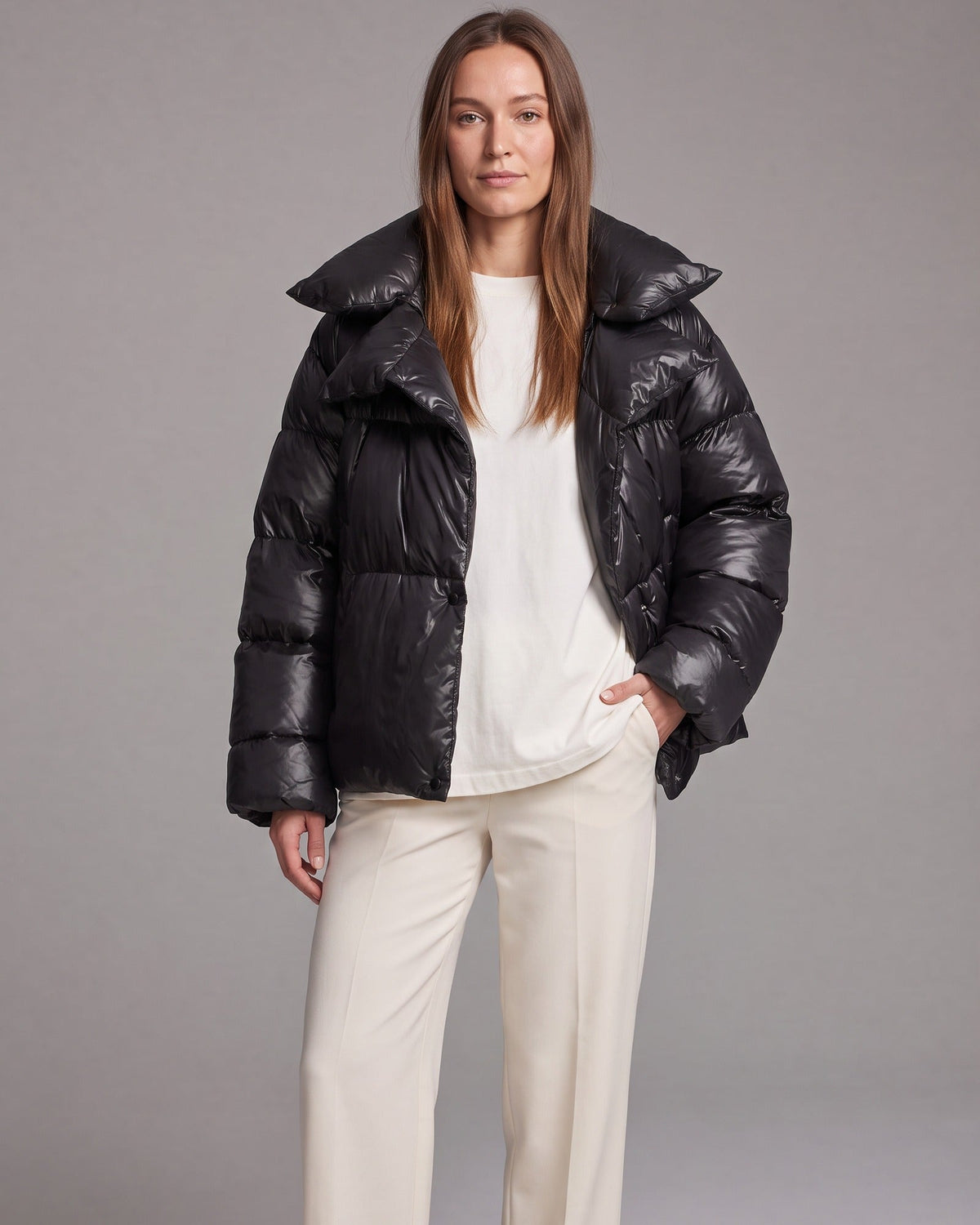 Women's Oversized Double Layer Puffer Jacket Winter