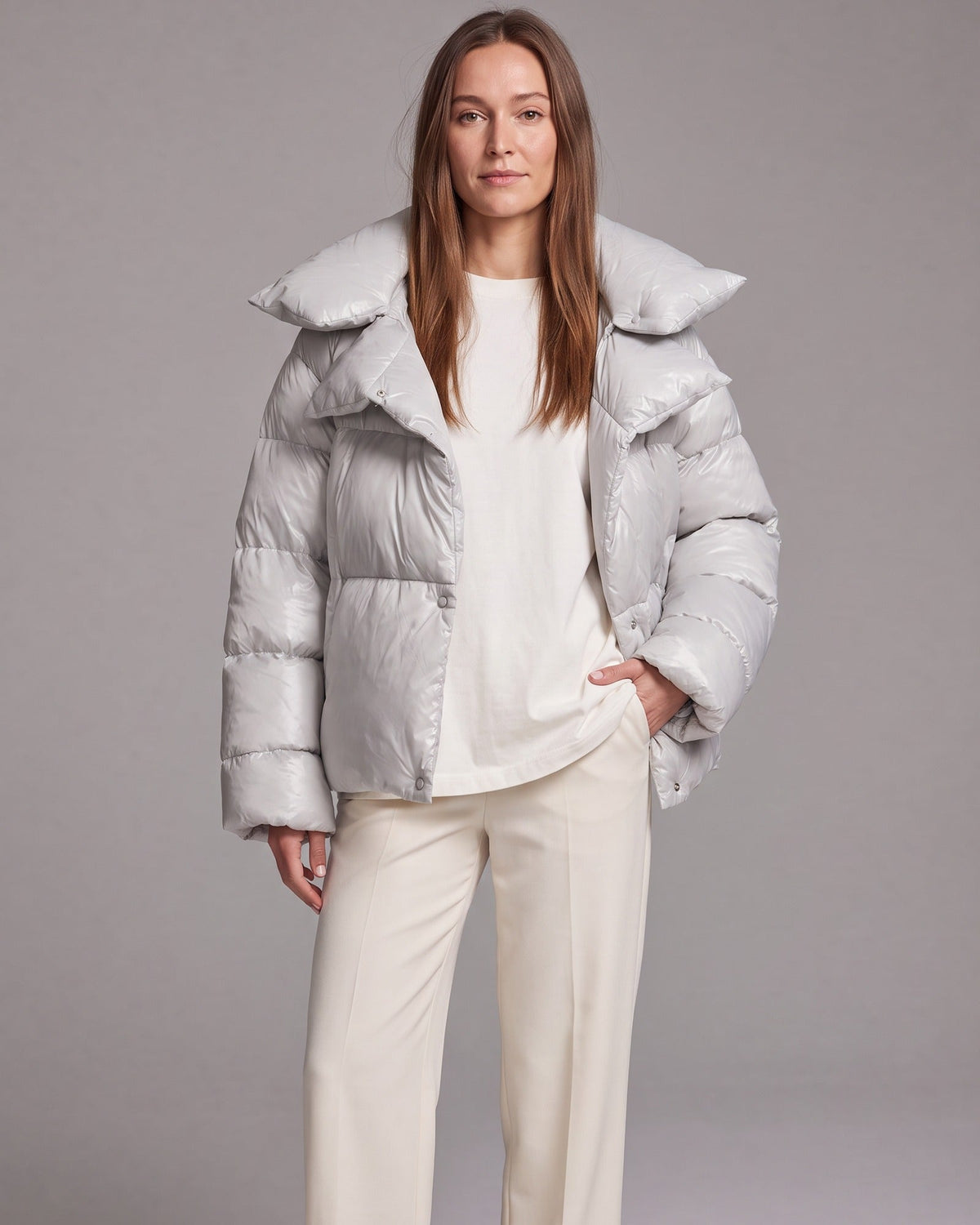 Women's Oversized Double Layer Puffer Jacket Winter