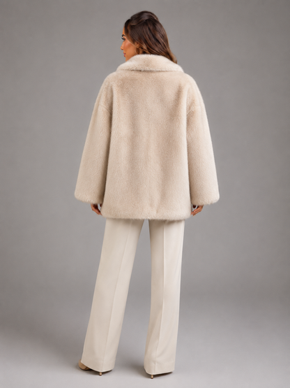 Women's Oversized Faux Fur Plush Jacket