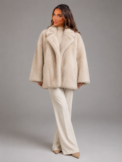 Women's Oversized Faux Fur Plush Jacket
