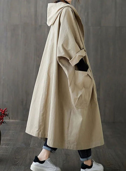 Women's Oversized Hooded Parka with Water Repellent Finish