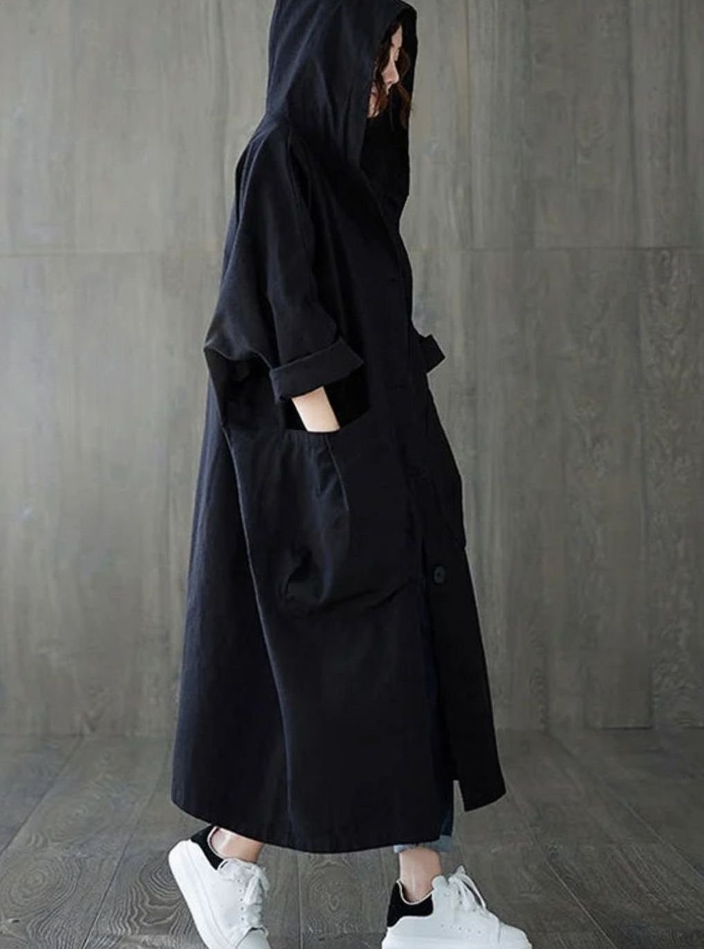 Women's Oversized Hooded Parka with Water Repellent Finish