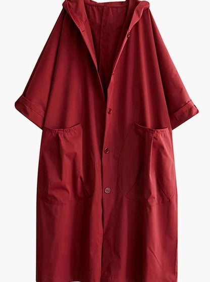 Women's Oversized Hooded Parka with Water Repellent Finish