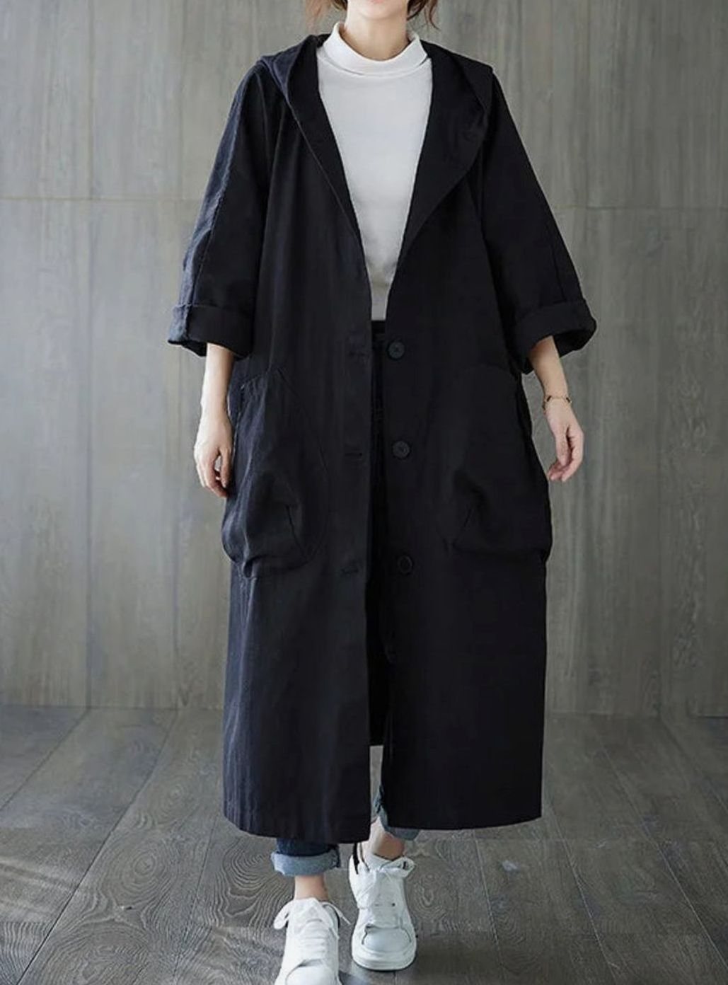 Women's Oversized Hooded Parka with Water Repellent Finish
