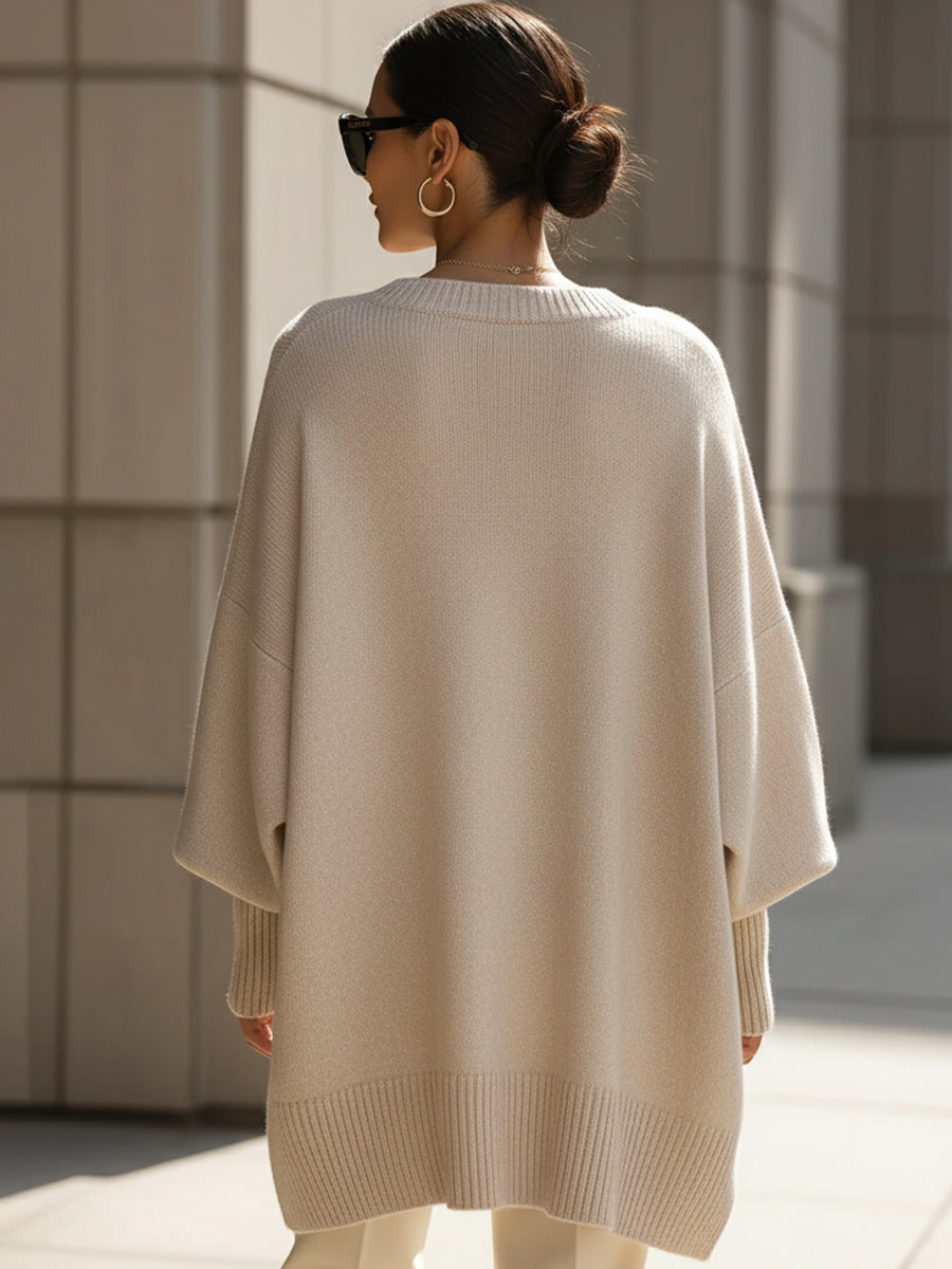 Women's Oversized Ribbed Cuff Jumper